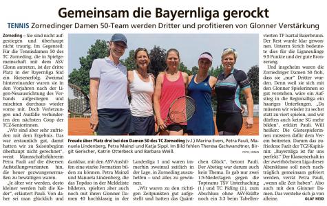 Damen 50 bleiben in der Landesliga
